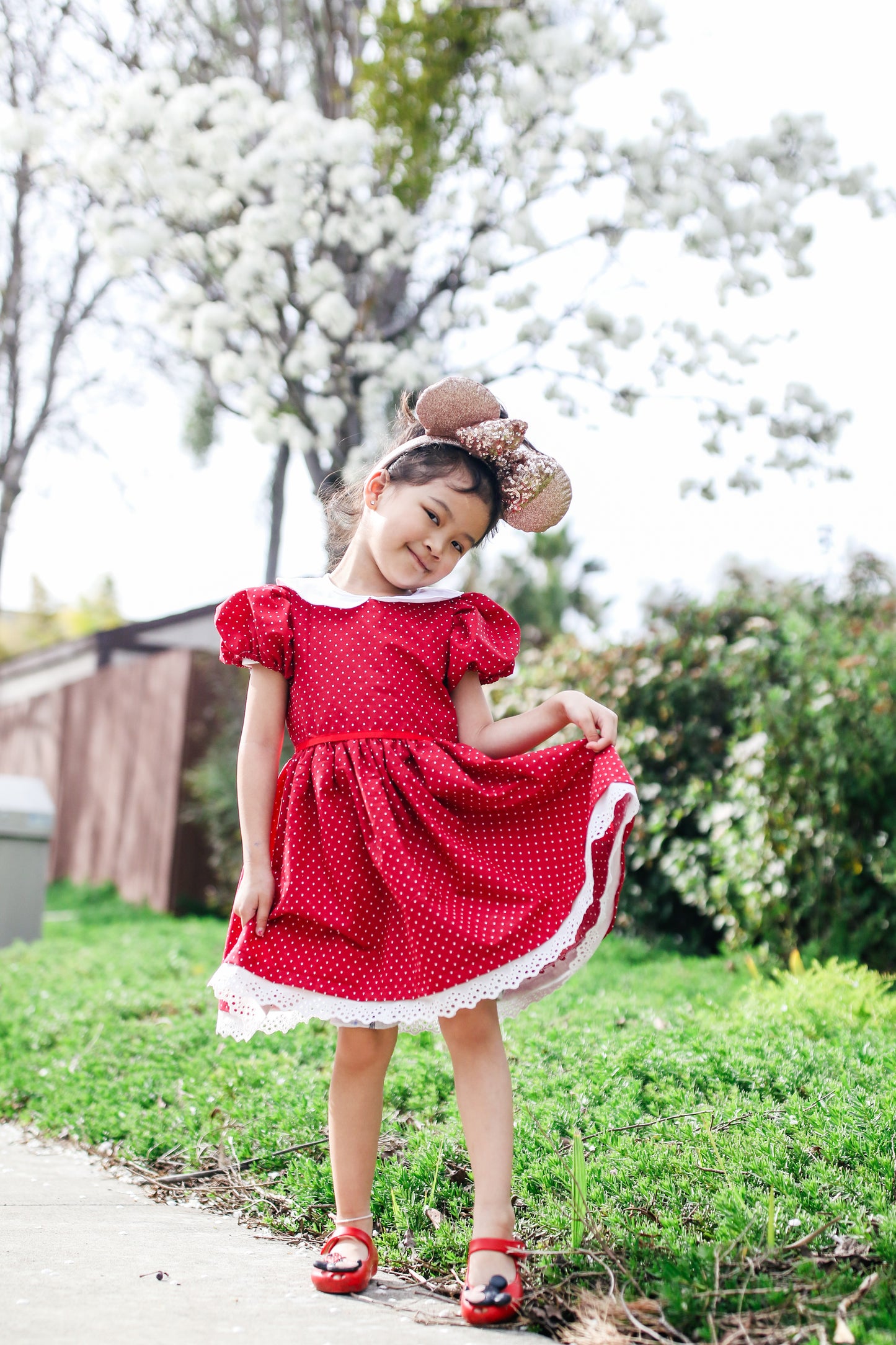 Red Polka Dot Dress (OAK)
