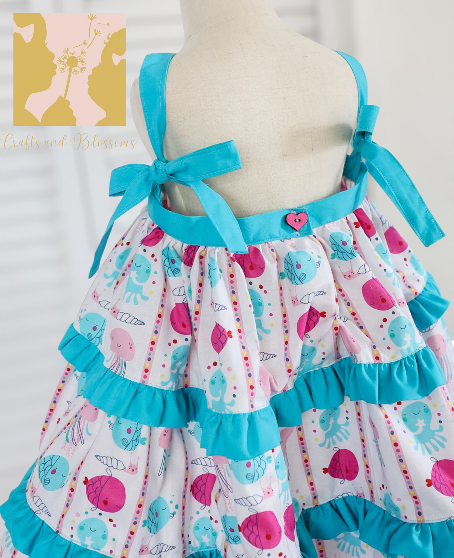 Tidal Treasures Dress size 3T (RTS)