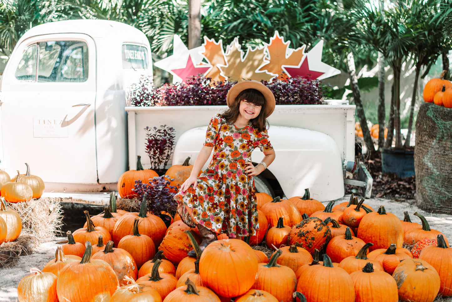 Fall Floral Twirl Dress