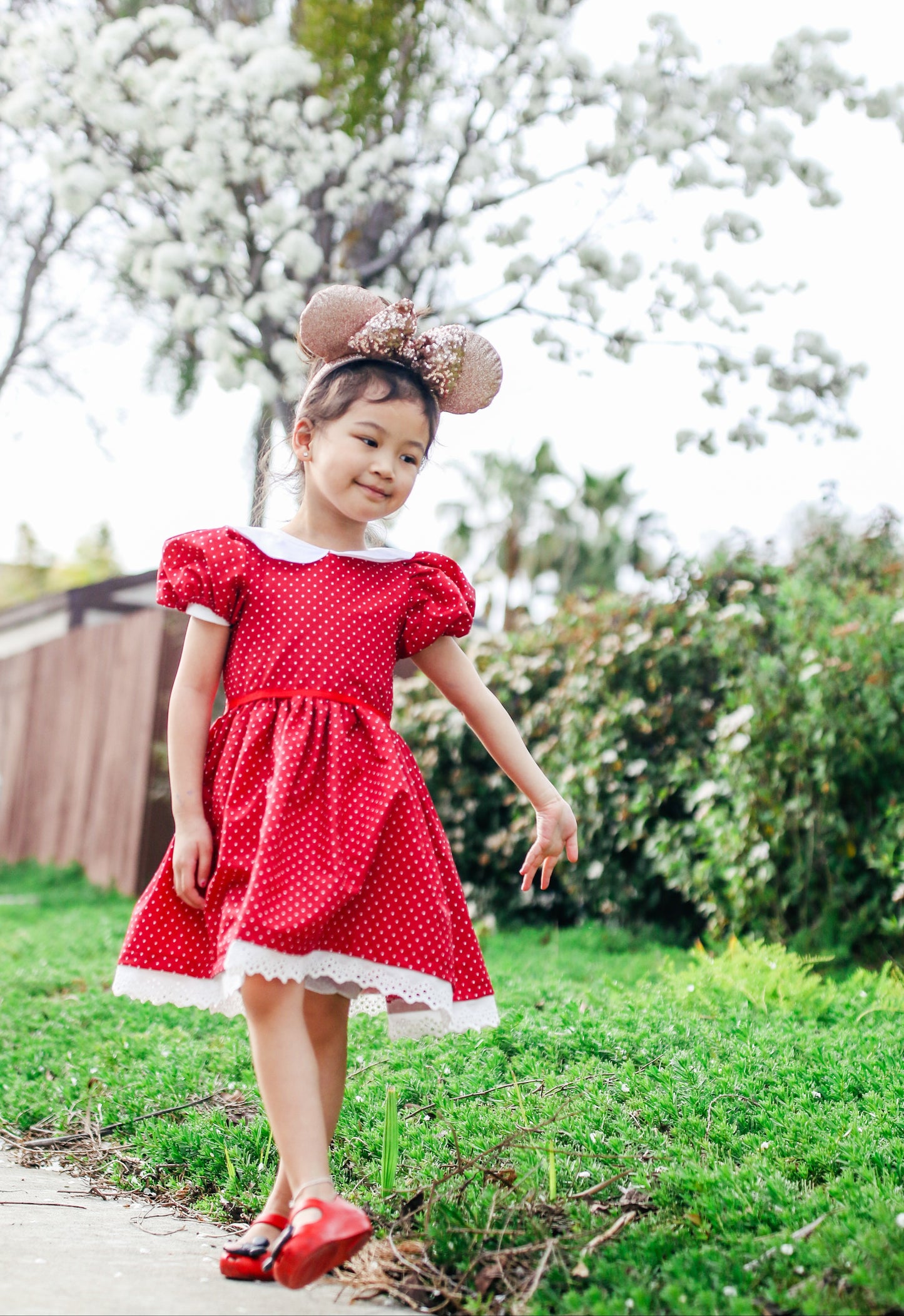 Red Polka Dot Dress (OAK)