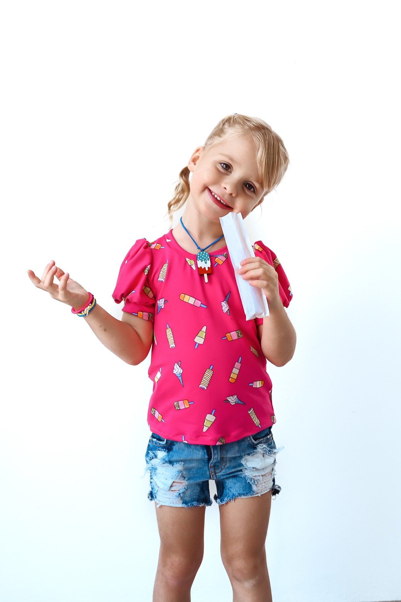 The Emma Blouse- Pink Popsicle