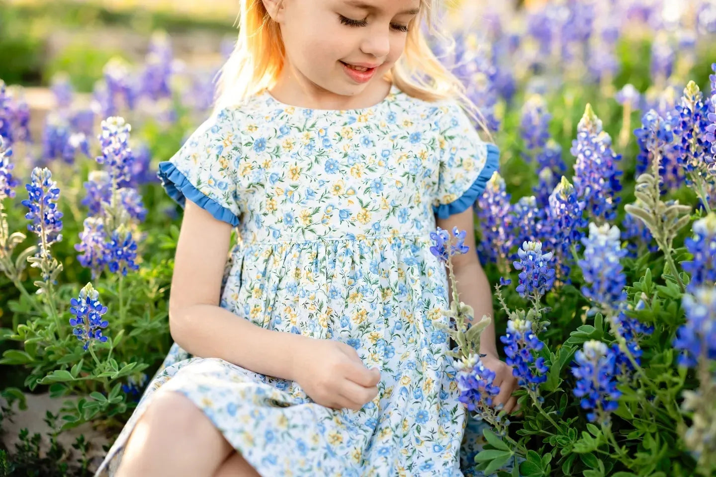The Camilla Dress-Blue & Yellow Floral