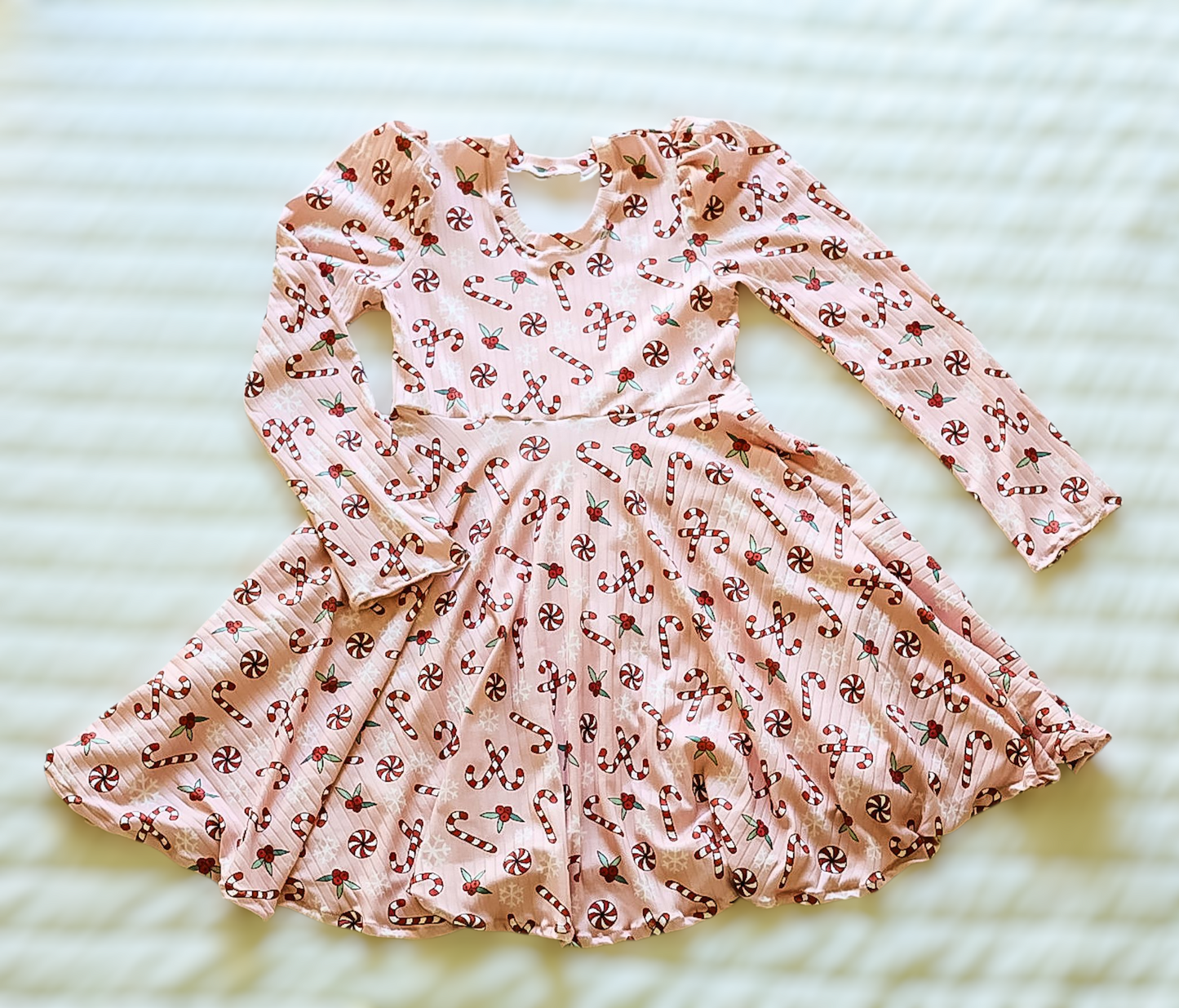 💗 Pink Candy Cane Twirl Dress 💗