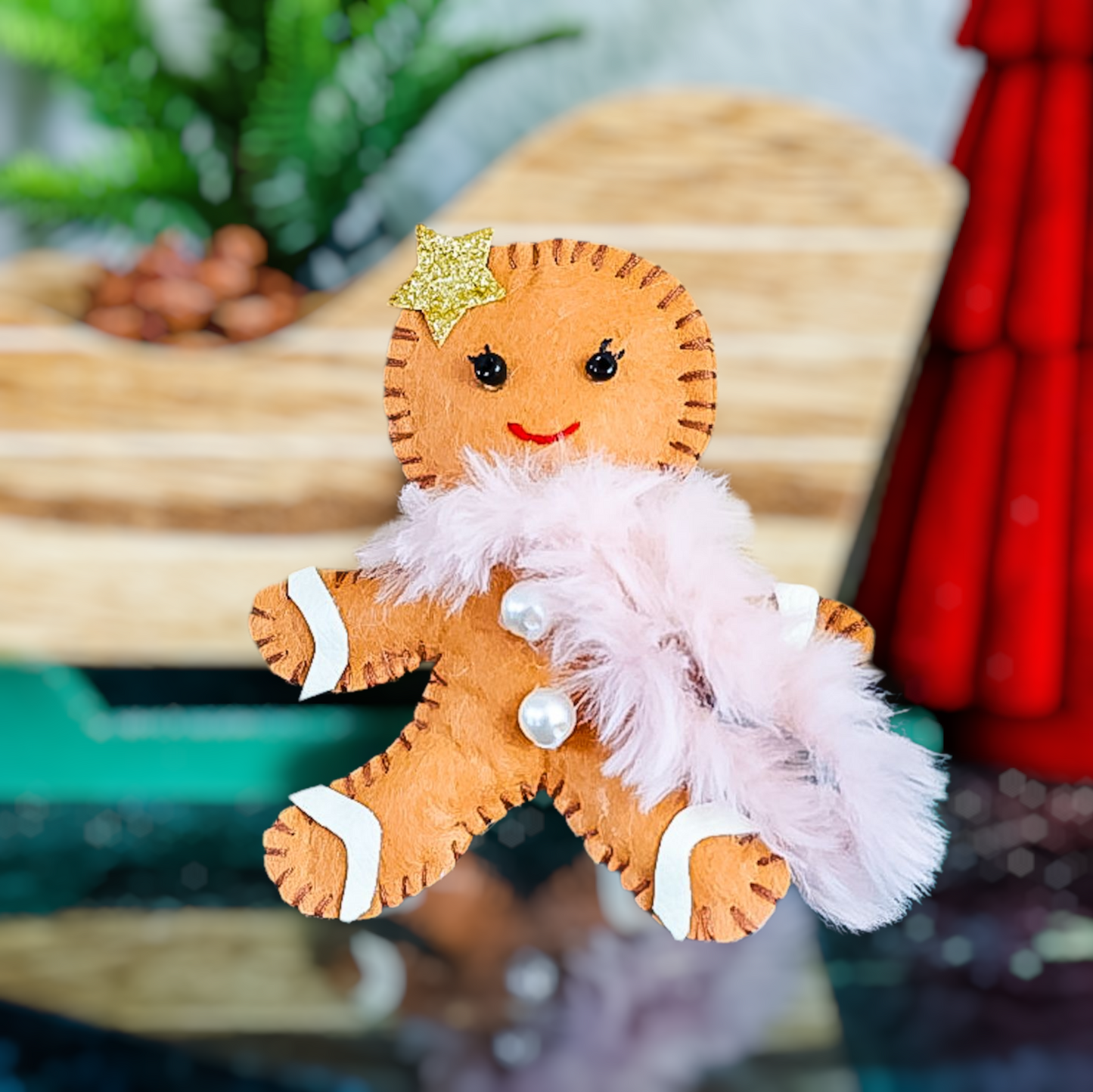 🍪 Gingerbread Girl Felt Clip 🍪