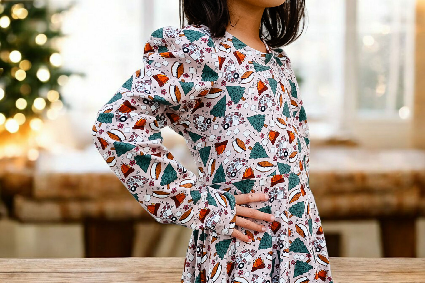 🔥 S’mores & Camping Twirl Dress 🔥