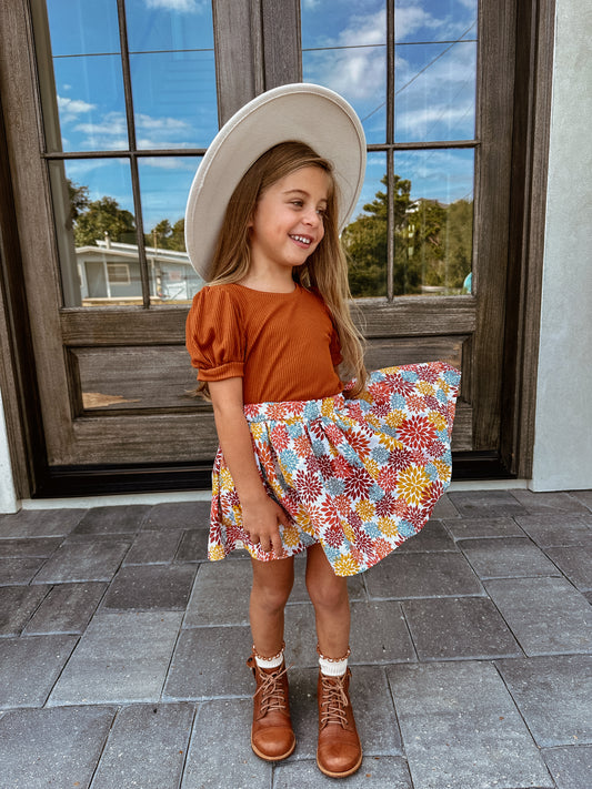 Fall Floral Skirt