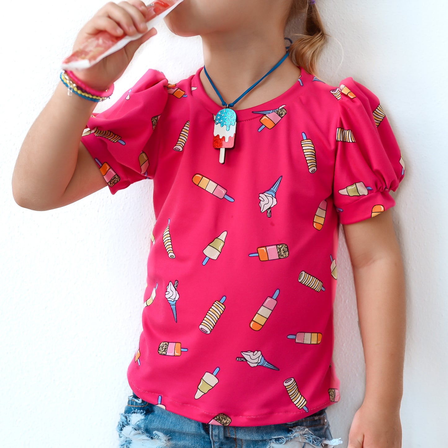 The Emma Blouse- Pink Popsicle