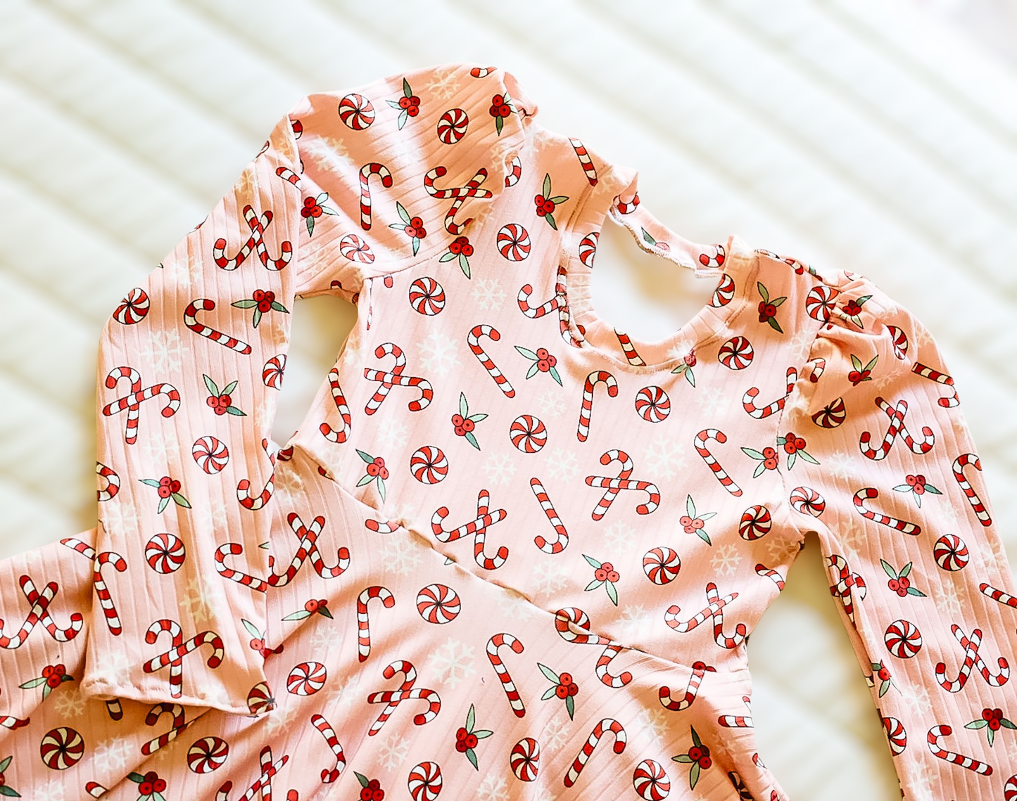 💗 Pink Candy Cane Twirl Dress 💗