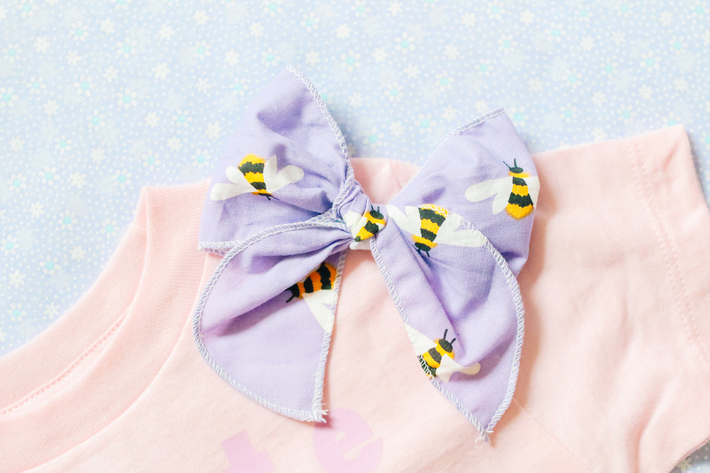 Purple Bees Fable Bow